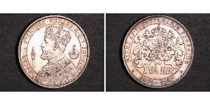 2 Krone Suecia Plata Óscar II de Suecia (1829-1907)