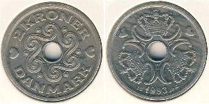 2 Krone Danimarca Rame/Nichel 