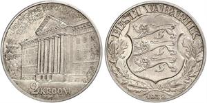2 Krone Estonia (Republic) (1918 - ) Silber 