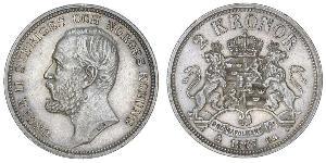 2 Krone Schweden Silber Oskar II. (Schweden) (1829-1907)