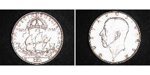 2 Krone Schweden Silber Gustav V. (Schweden) (1858 - 1950)