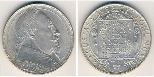 2 Krone Schweden Silber Gustav II. Adolf (Schweden)(1594 – 1632)