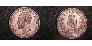 2 Krone United Kingdoms of Sweden and Norway (1814-1905) Silber Oskar II. (Schweden) (1829-1907)