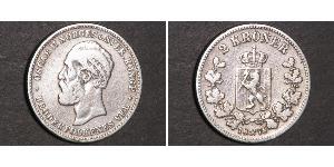 2 Krone United Kingdoms of Sweden and Norway (1814-1905) Silber Oskar II. (Schweden) (1829-1907)