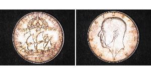 2 Krone Sweden Silver Gustaf V of Sweden (1858 - 1950)