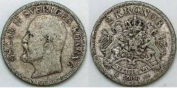 2 Krone 瑞典 銀 奧斯卡二世 (1829-1907)