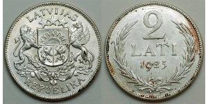 2 Lats Lettonia Argento 