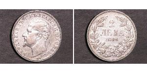 2 Lev Bulgaria Plata Fernando I de Bulgaria (1861 -1948)
