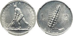 2 Lira Italie Aluminium 