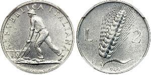 2 Lira Italie Aluminium 
