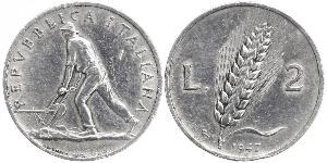 2 Lira Italie Aluminium 