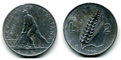 2 Lira Italie Aluminium 