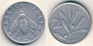 2 Lira Italien Aluminium 