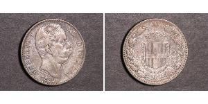 2 Lira Italia Argento Umberto I (1844-1900)