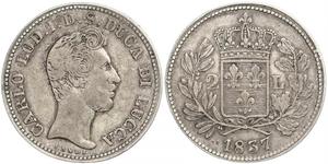 2 Lira Kingdom of Italy (1861-1946) Argento Carlo II di Parma