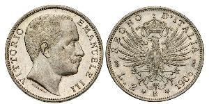 2 Lira Kingdom of Italy (1861-1946) Argento Vittorio Emanuele III (1869 - 1947)