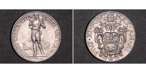 2 Lira Vatican (1926-) Nickel 