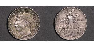 2 Lira Kingdom of Italy (1861-1946) Platino/Plata Víctor Manuel III de Italia (1869 - 1947)