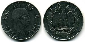 2 Lira Kingdom of Italy (1861-1946) Rostfreier Stahl/Nickel 