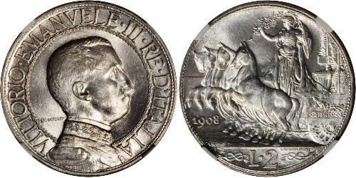 2 Lira Kingdom of Italy (1861-1946) Silber Vittorio Emanuele III (1869 - 1947)
