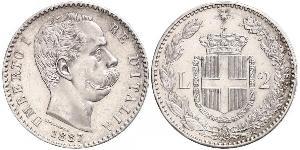 2 Lira Italy Silver Umberto I (1844-1900)