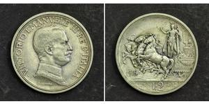 2 Lira Kingdom of Italy (1861-1946)  Victor Emmanuel III of Italy (1869 - 1947)