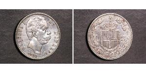 2 Lira 意大利 銀 Umberto I (1844-1900)