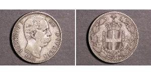 2 Lira 意大利 銀 Umberto I (1844-1900)
