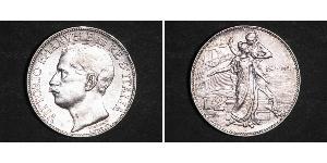 2 Lira 意大利王國 (1861-1946) 銀/Platinum 维托里奥·埃马努埃莱三世 (1869 - 1947)