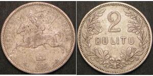 2 Litas Lituania Plata 
