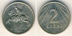 2 Litas Lituania (1991 - ) Rame/Nichel 