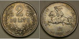 2 Litas Litauen Silber 