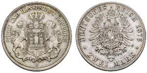 2 Mark Allemagne / Hambourg Argent 