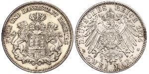2 Mark Allemagne / Hambourg Argent 