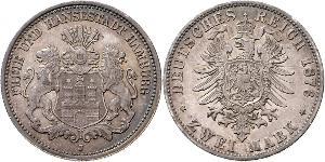 2 Mark Allemagne / Hambourg Argent 