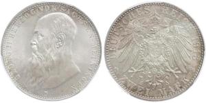 2 Mark Duché de Saxe-Meiningen (1680 - 1918) Argent Georges II de Saxe-Meiningen-Hildburghausen