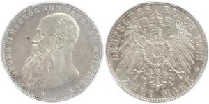 2 Mark Duché de Saxe-Meiningen (1680 - 1918) Argent Georges II de Saxe-Meiningen-Hildburghausen