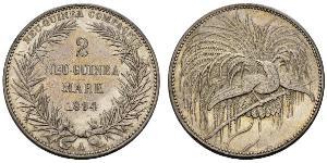 2 Mark Nouvelle-Guinée Argent 