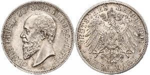 2 Mark Principauté de Lippe (1123 - 1918) Argent Georges de Schaumbourg-Lippe