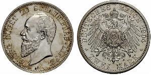 2 Mark Principauté de Lippe (1123 - 1918) Argent Georges de Schaumbourg-Lippe