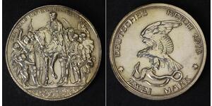 2 Mark Royaume de Prusse (1701-1918) Argent 