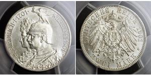 2 Mark Royaume de Prusse (1701-1918) Argent Wilhelm II, German Emperor (1859-1941)