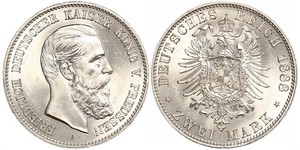 2 Mark Royaume de Prusse (1701-1918) Argent Frédéric III (Empire allemand) (1831-1888)