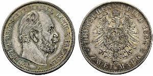 2 Mark Royaume de Prusse (1701-1918) Argent Wilhelm I, German Emperor (1797-1888)