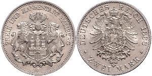 2 Mark Germania / Amburgo Argento 