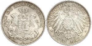 2 Mark Germania / Amburgo Argento 