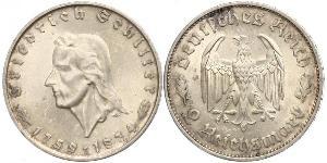 2 Mark Germania nazista (1933-1945) Argento 