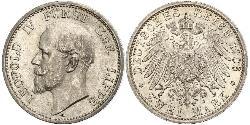 2 Mark Lippe (1123 - 1918) Argento Leopoldo IV di Lippe