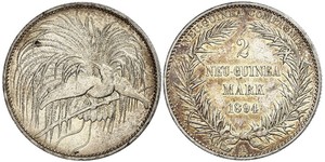 2 Mark Nuova Guinea Argento 