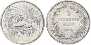 2 Mark Nuova Guinea Argento 